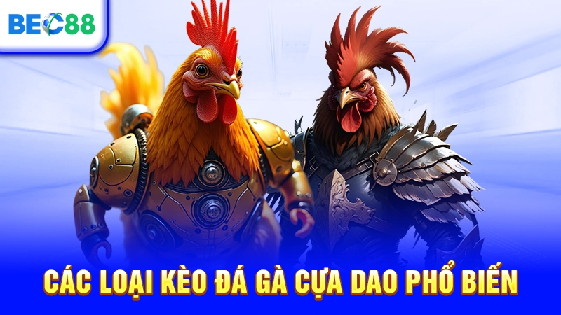 Các loại kèo đá gà cựa dao phổ biến